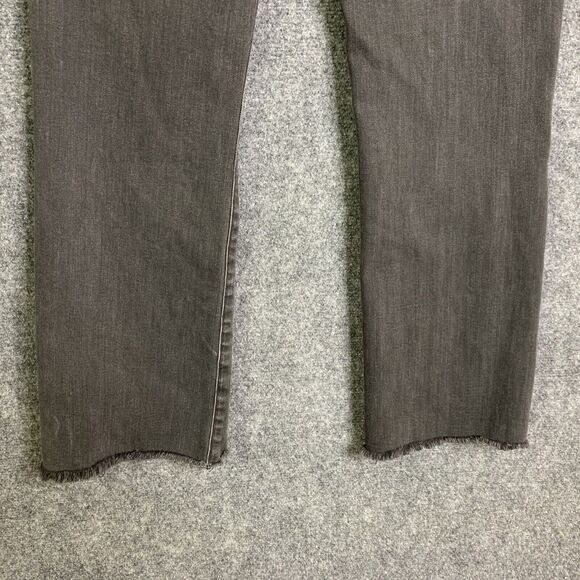 American Eagle Outfitters Black Denim Jeans Women 12 Long Hi- Rise Crop Flare - Picture 9 of 12